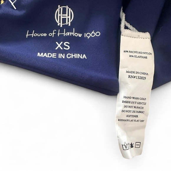 House of Harlow 1960 x REVOLVE Yana Bikini Top Deep Blue XS - Picture 4 of 5